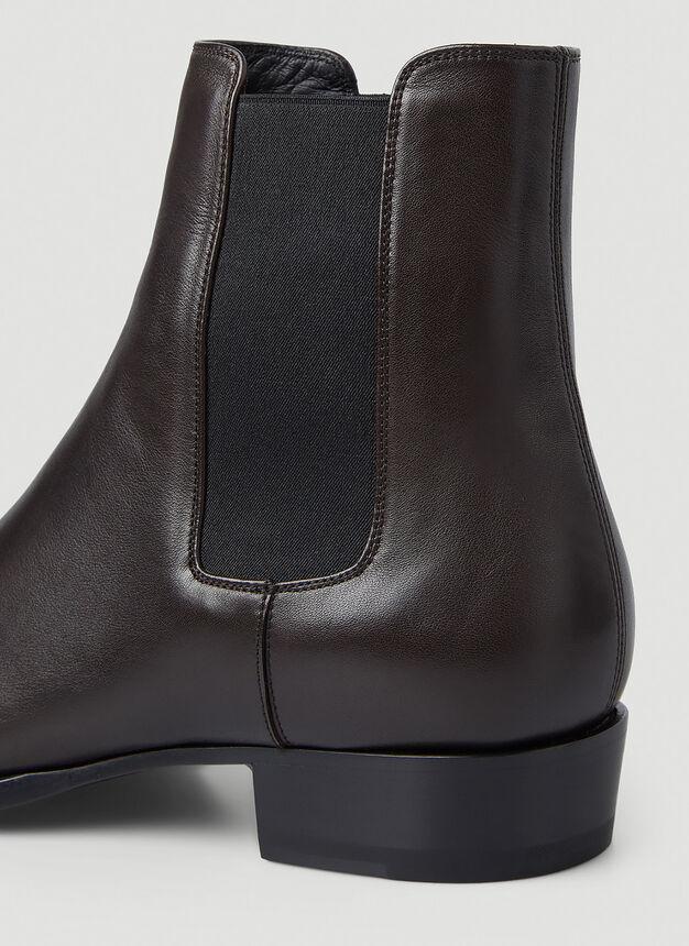 商品Yves Saint Laurent|Wyatt Chelsea Boots in Brown,价格¥7134,第7张图片详细描述