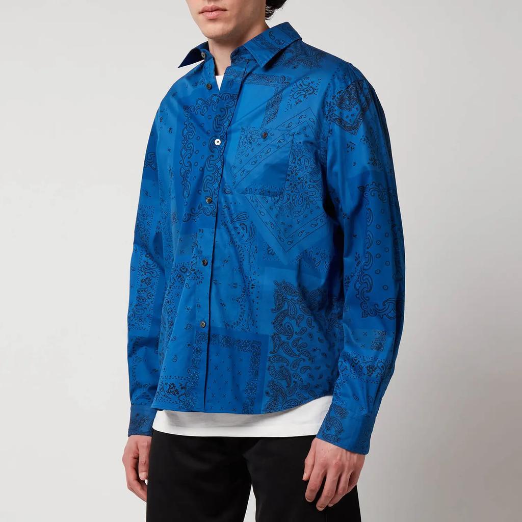 商品Kenzo|KENZO Men's Printed Casual Shirt - Royal Blue,价格¥675,第1张图片