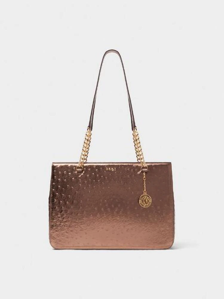 商品DKNY|Ostrich Embossed Leather Chain Tote,价格¥1434,第1张图片