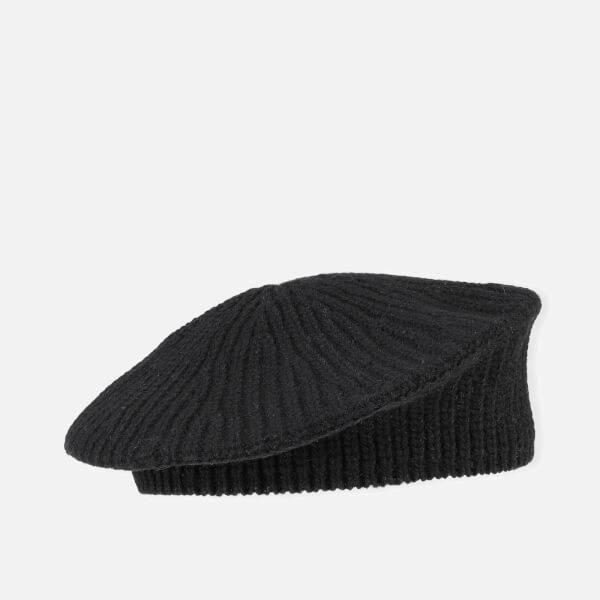 商品Ganni|Ganni Women's Rib Knit Beret - Black,价格¥449,第3张图片详细描述