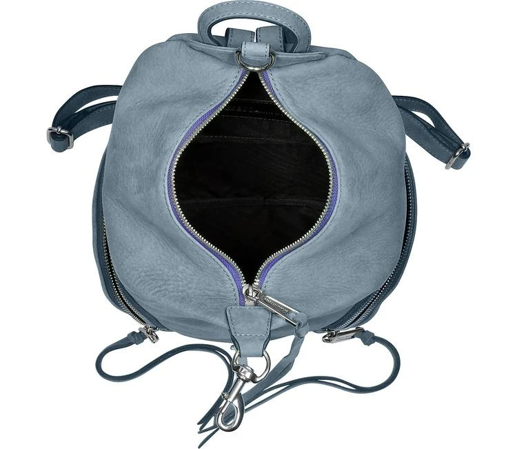 商品Rebecca Minkoff|Rebecca Minkoff Julian 灰尘蓝色正绒面革中号背包,价格¥1627,第4张图片详细描述