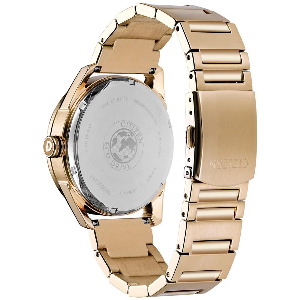 Drive from Citizen Eco-Drive Men's Rose Gold-Tone Stainless Steel Bracelet Watch 42mm商品第3张图片规格展示