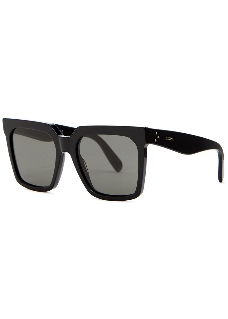 Black square-frame sunglasses商品第1张图片规格展示