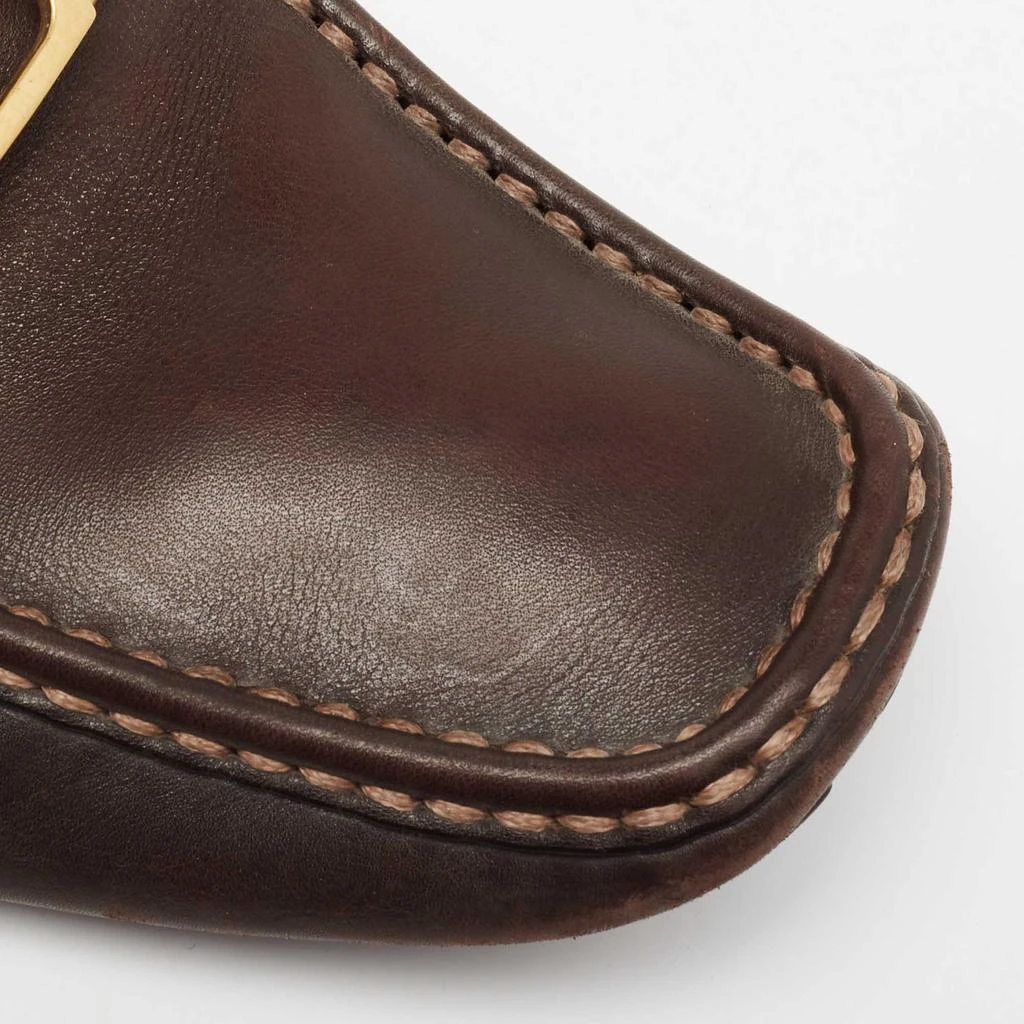 Louis Vuitton Dark Brown Leather Monte Carlo Slip On Loafers Size 41 商品