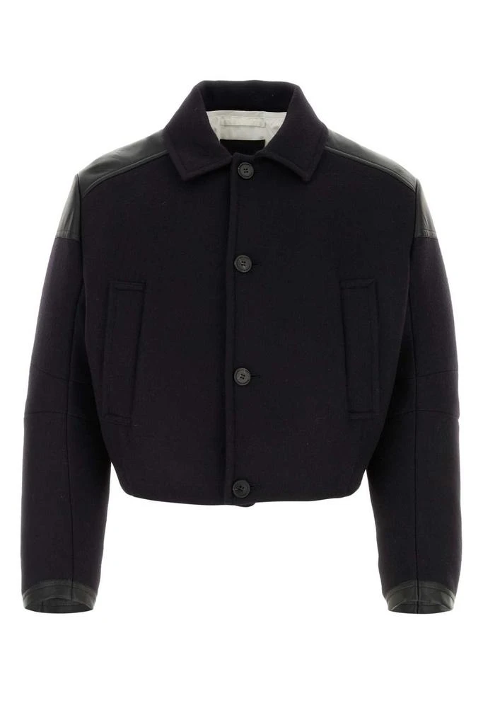 商品Prada|Prada Contrasting Buttoned Bomber Jacket,价格¥24052,第1张图片
