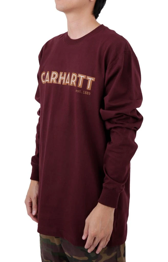 商品Carhartt|(105422) Loose Fit Heavyweight L/S Logo Graphic T-Shirt - Port,价格¥205,第2张图片详细描述