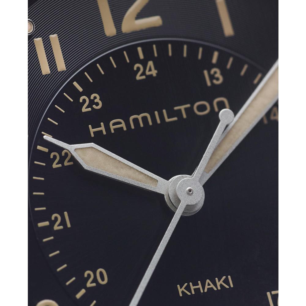 Men's Swiss Khaki Field Tan Leather Strap Watch 40mm H68551833商品第5张图片规格展示