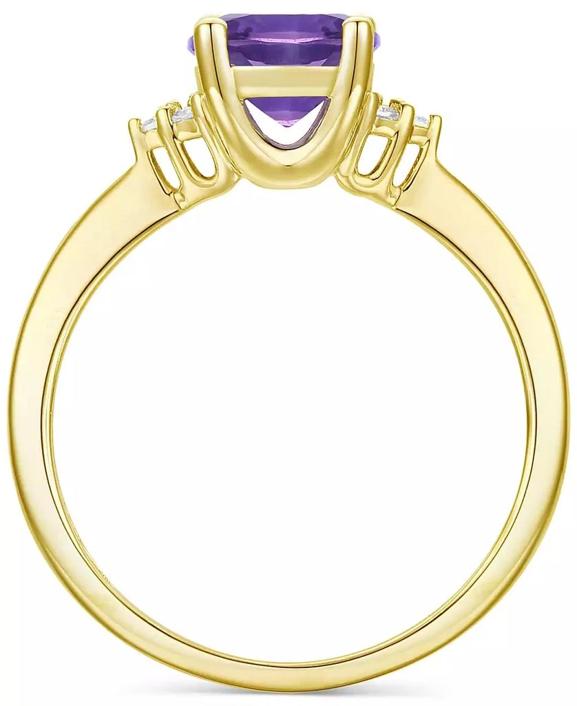 商品Macy's|Amethyst (1-1/6 ct. t.w.) & Lab-Grown White Sapphire (1/20 ct. t.w.) Ring in 14k Gold-Plated Sterling Silver (Also in Additional Gemstones),价格¥958,第3张图片详细描述