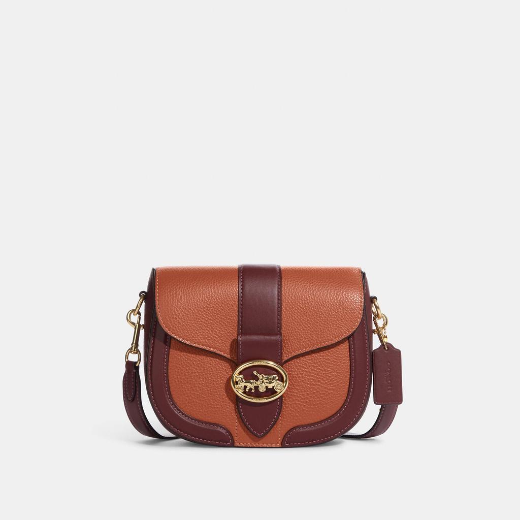 Coach Outlet Georgie Saddle Bag In Colorblock商品第1张图片规格展示