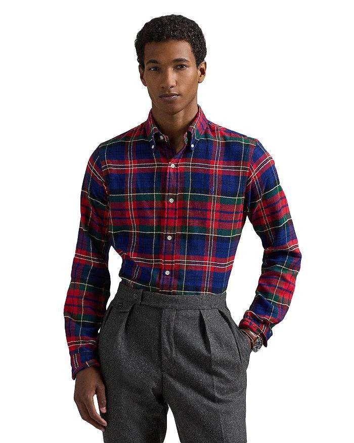 商品Ralph Lauren|Classic Fit Plaid Brushed Flannel Shirt,价格¥328,第3张图片详细描述
