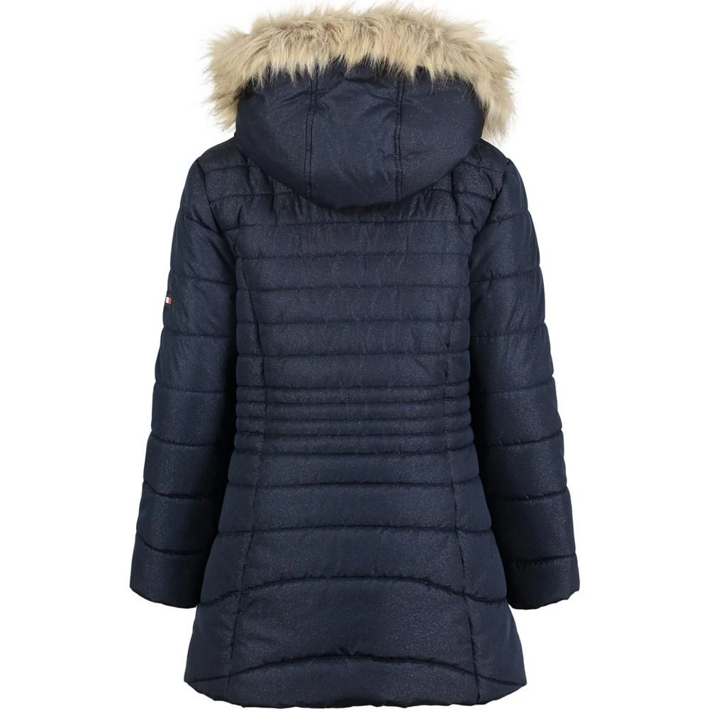 商品Tommy Hilfiger|Toddler Girls High-Low Signature Hooded Puffer Jacket,价格¥323,第2张图片详细描述