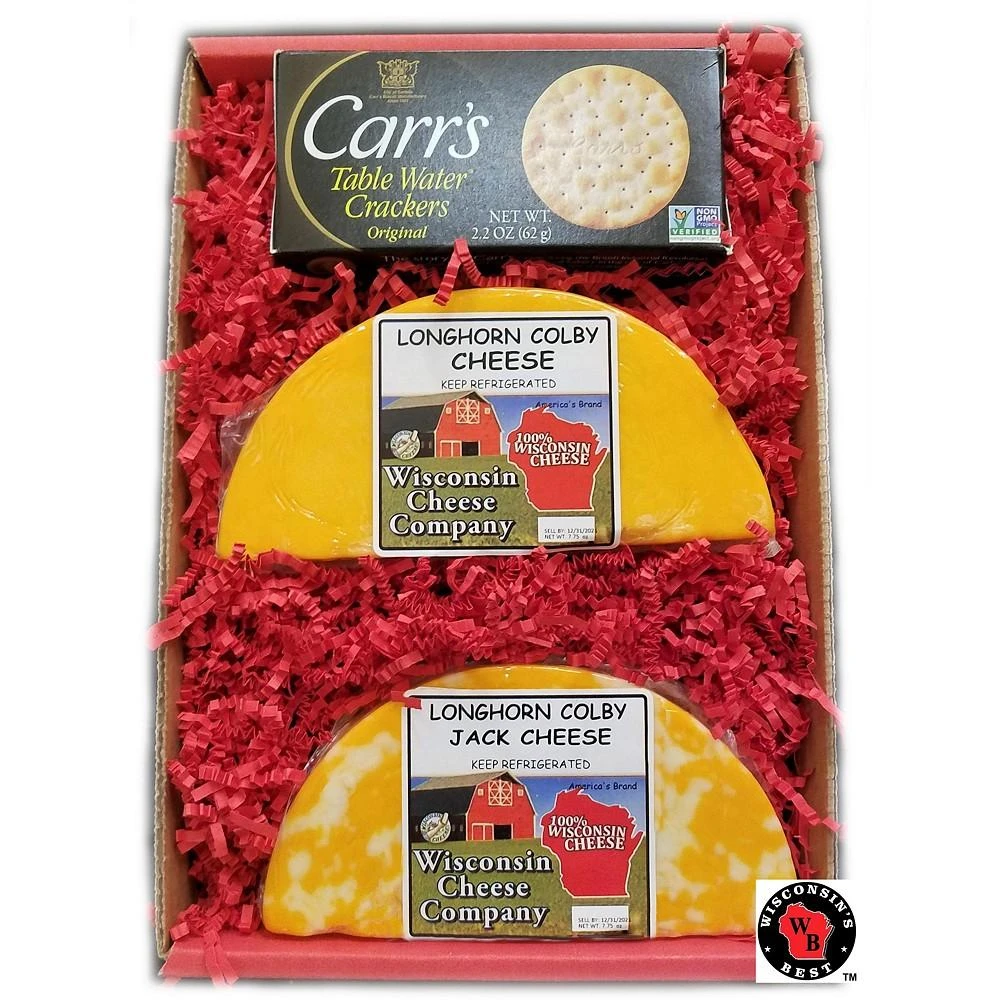 商品Wisconsin Cheese Company|"Wisconsin Classic Colby Longhorn Cheese & Cracker" Gift Box,价格¥358,第1张图片
