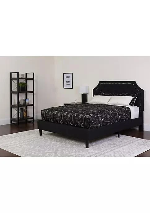 商品belk|Furniture Flash Furniture Brighton King Size Tufted Upholstered Platform Bed In Black Fabric,价格¥9093,第3张图片详细描述