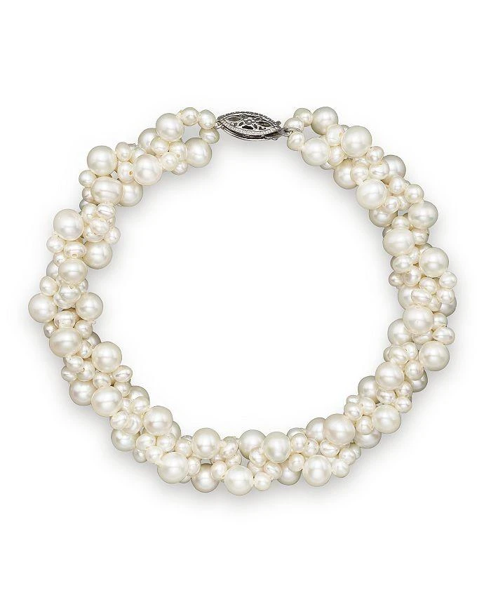 商品Bloomingdale's|Cultured Freshwater Pearl Woven Bracelet in 14K White Gold, 3mm,价格¥5606,第1张图片详细描述