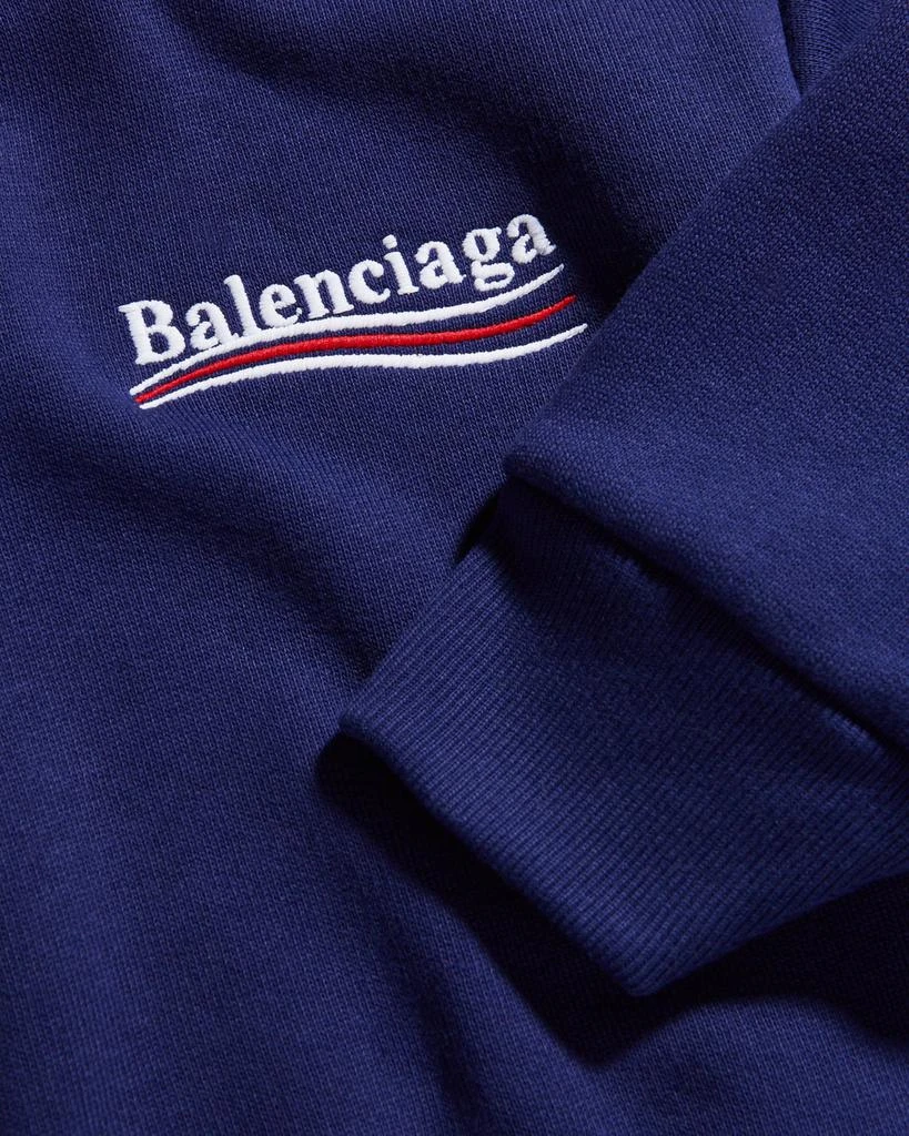 商品Balenciaga|Kid's Political Logo Crewneck Sweatshirt, Size 2-10,价格¥2304,第3张图片详细描述