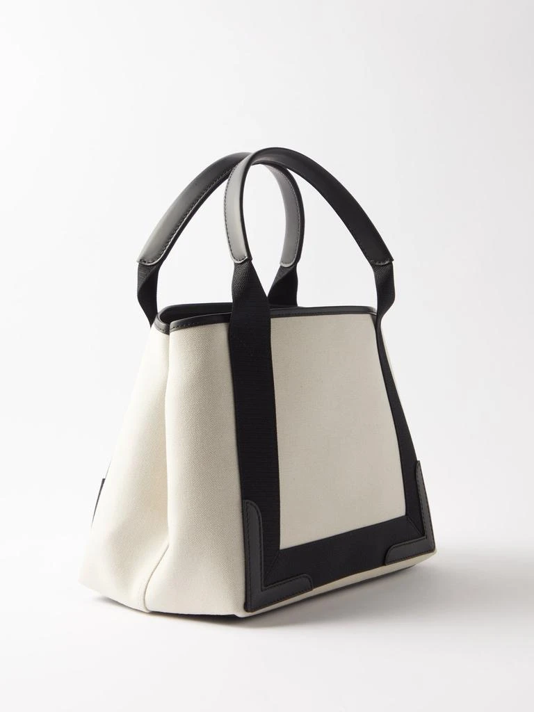 商品Balenciaga|Cabas S logo-print leather-trim canvas bag,价格¥7779,第4张图片详细描述