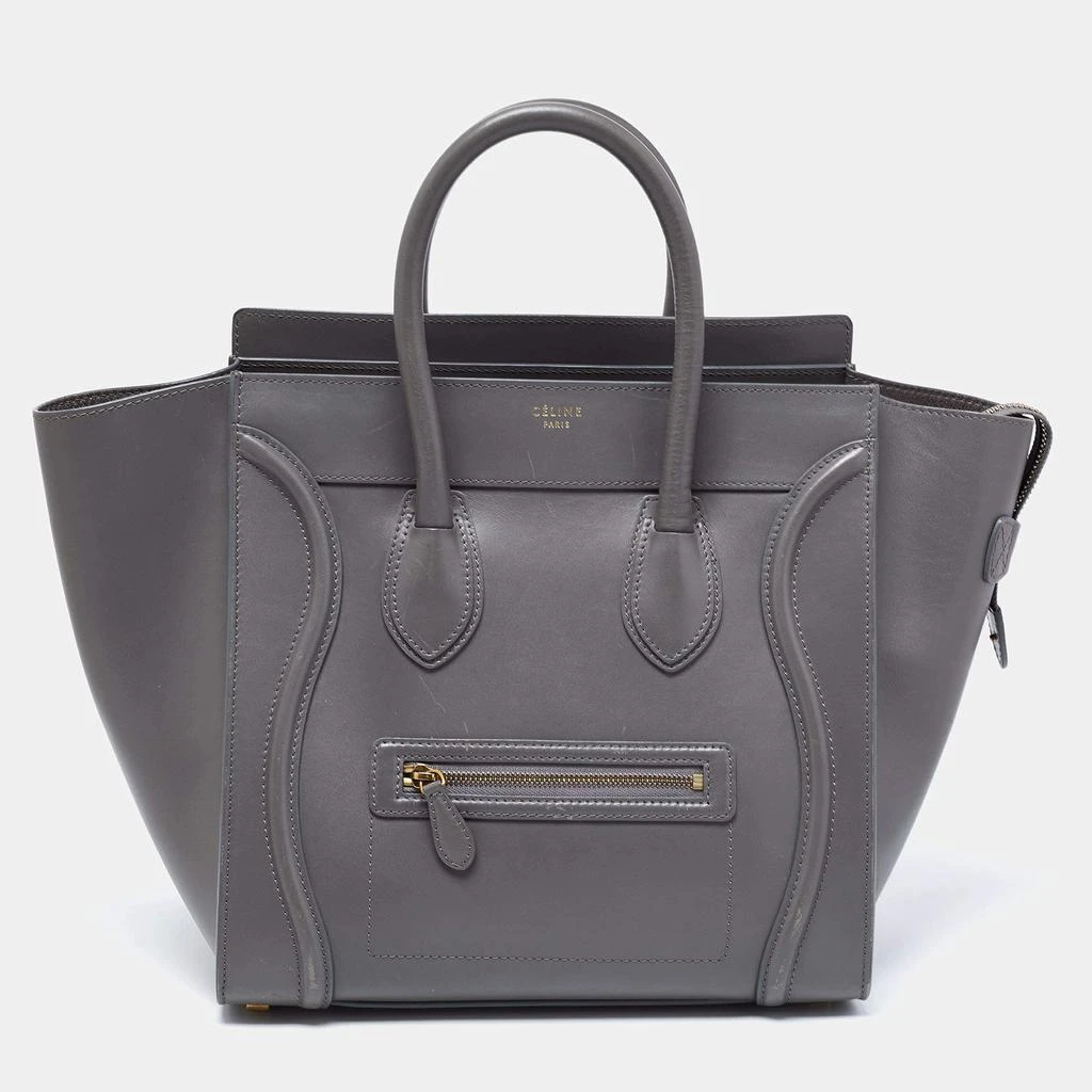 商品[二手商品] Celine|Celine Grey Leather Mini Luggage Tote,价格¥10962,第1张图片