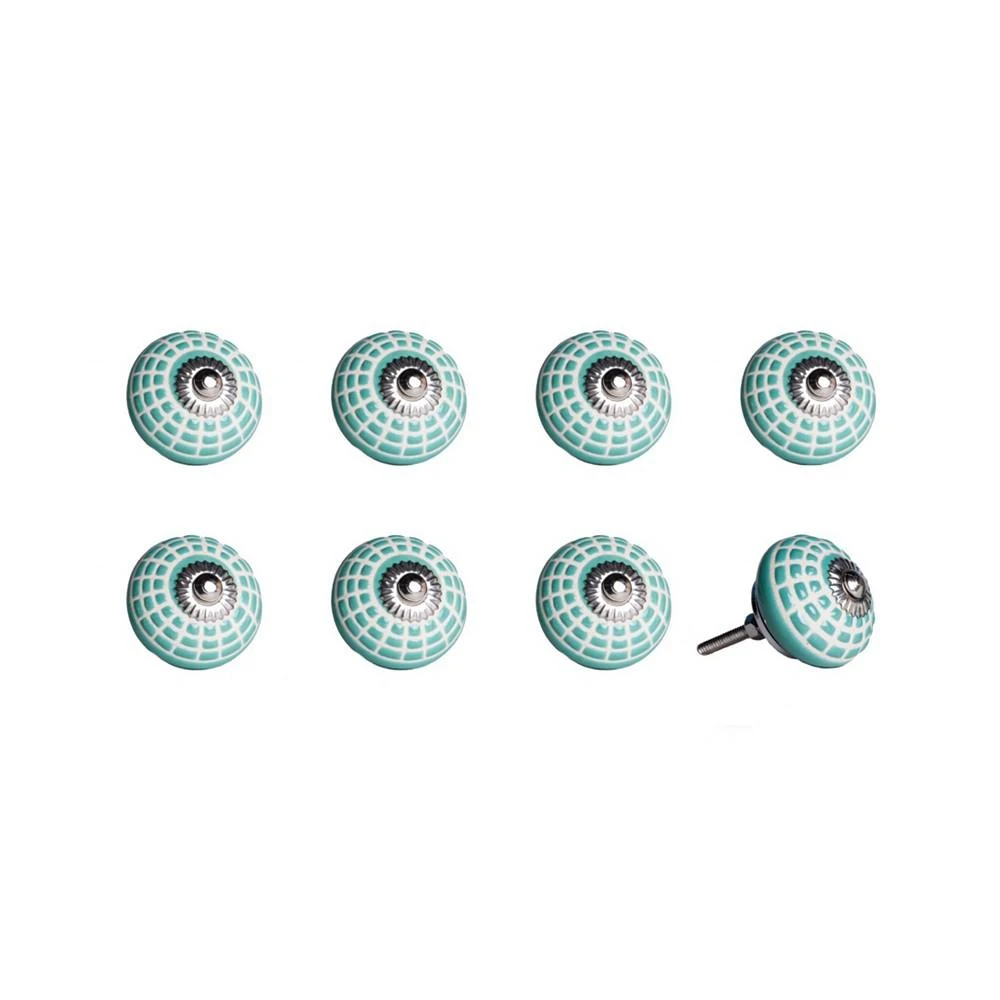 商品KNOB-IT|Handpainted Ceramic Knob Set of 8,价格¥313,第1张图片