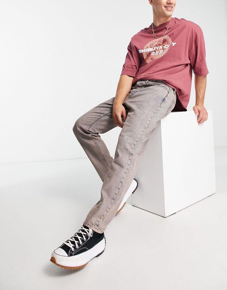 商品Topman|Topman relaxed jeans in pink tint,价格¥351,第6张图片详细描述