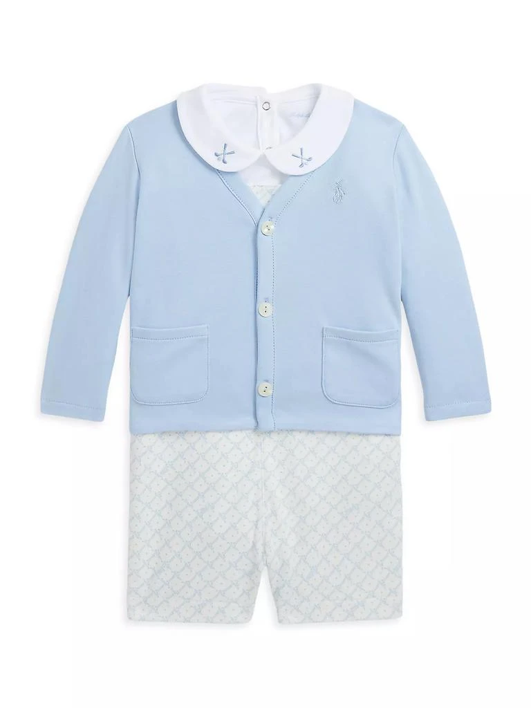 商品Ralph Lauren|Baby Boy's 3-Piece Golf Overalls, Bodysuit & Cardigan,价格¥569,第1张图片