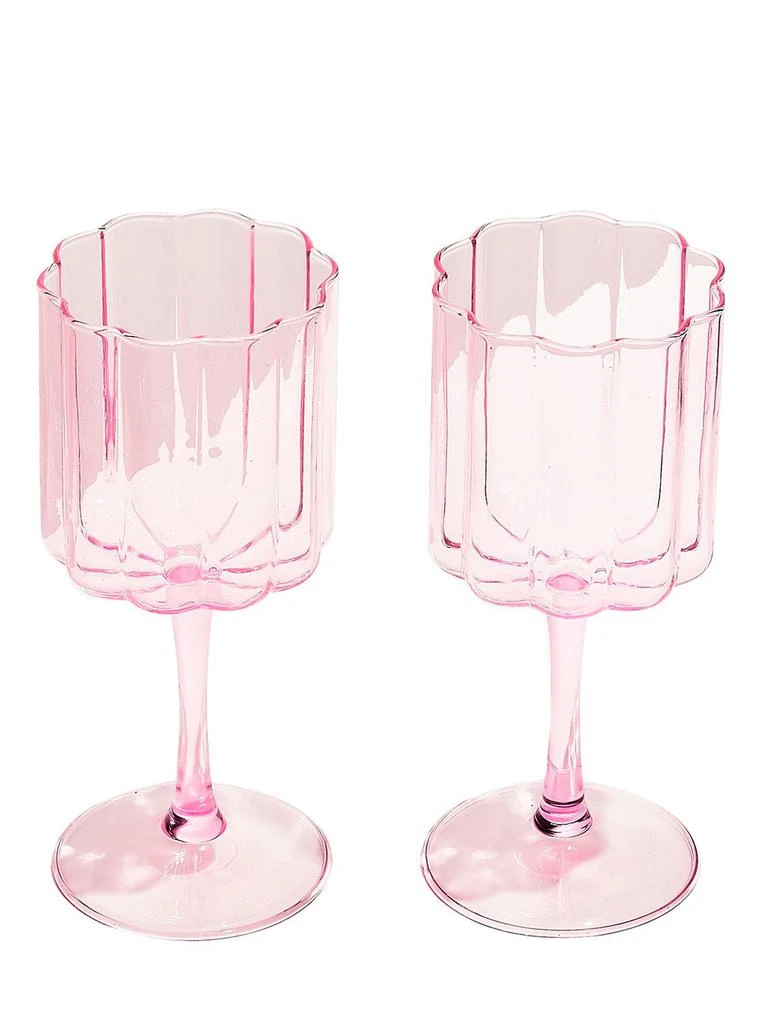 商品FAZEEK|Set Of 2 Wave Wine Glasses,价格¥837,第1张图片