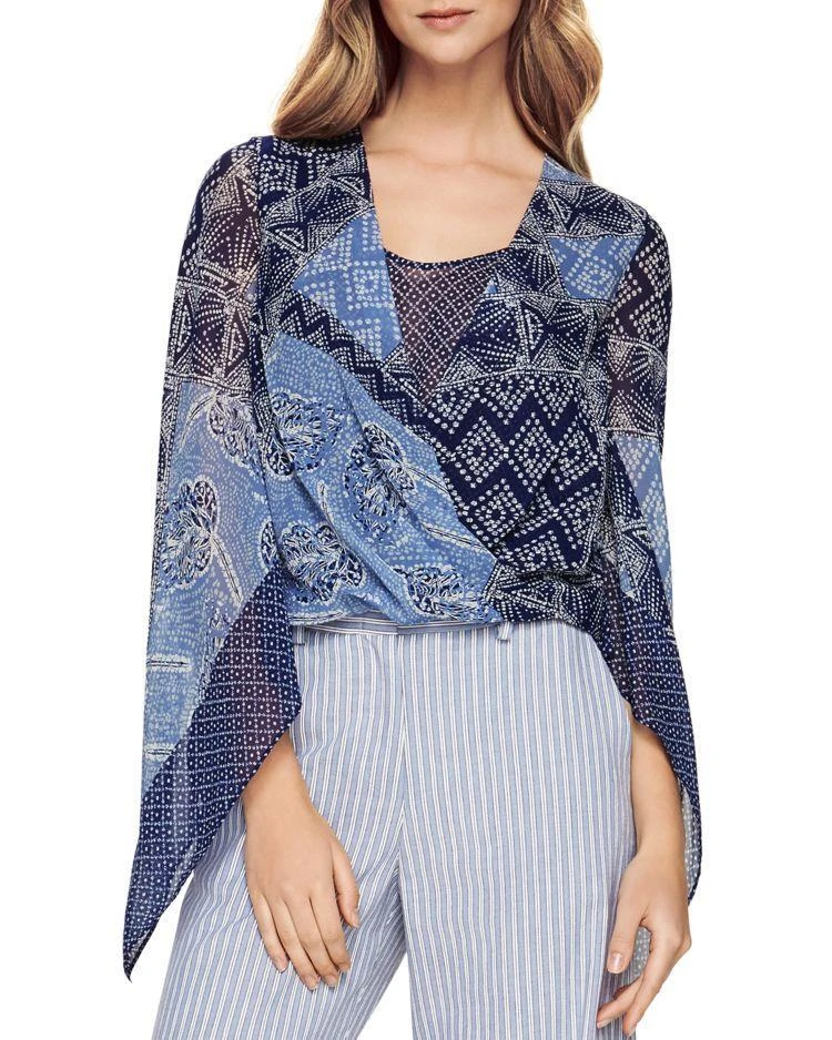 商品BCBG|Batik Print Wrap Blouse,价格¥430,第1张图片