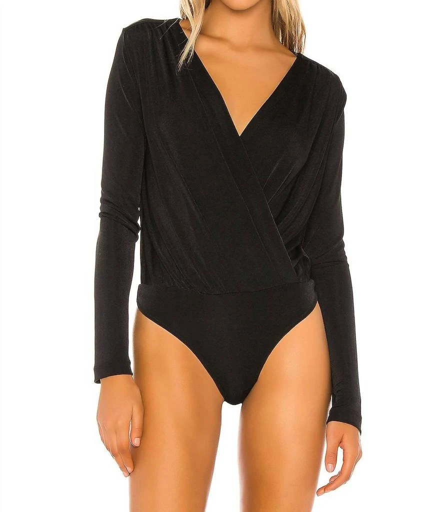 商品Free People|Turnt Crossover Bodysuit In Black,价格¥366,第1张图片