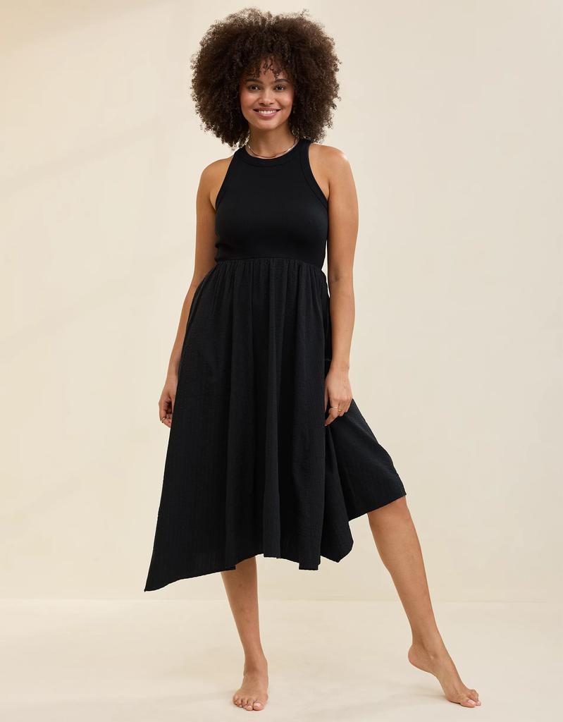 cobalt blue dress midi Azurine Cobalt Blue Satin-Feel Midi Dress With Long Sleeves - M