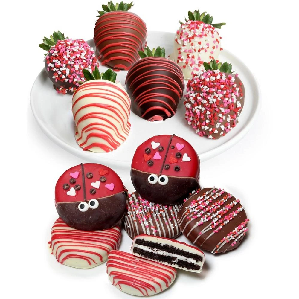 商品Chocolate Covered Company|Love Bug Belgian Chocolate Covered Strawberries and Oreo Cookies - 12 Pc,价格¥363,第1张图片