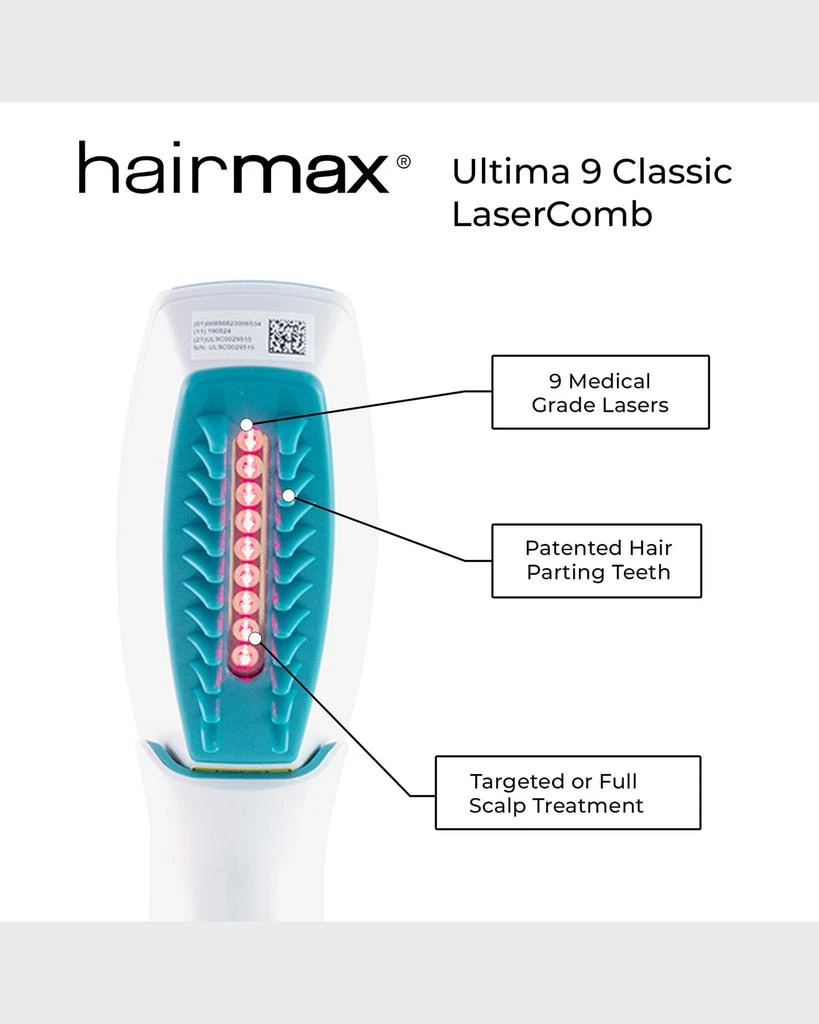 商品HairMax|Ultima 9 Lasercomb Hair Growth Device,价格¥1547,第2张图片详细描述