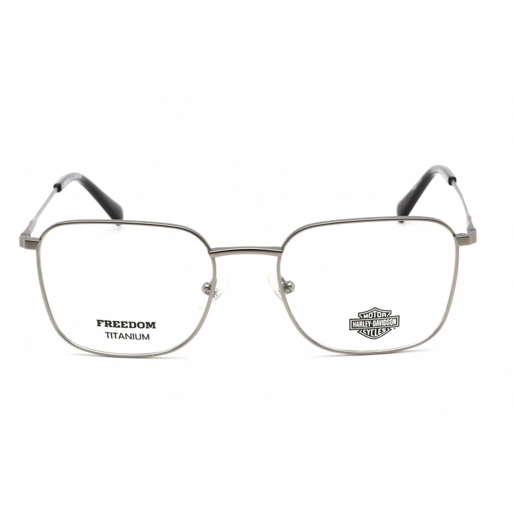 商品Harley Davidson|Harley Davidson Unisex Eyeglasses - Square Matte Light Nickeltin Frame | HD9019 011,价格¥212,第2张图片详细描述