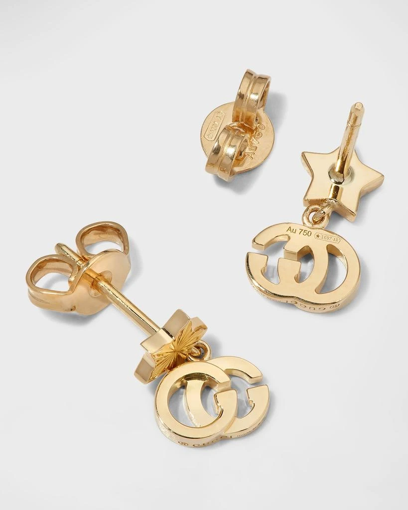 商品Gucci|18k Yellow Gold Running G Star Earrings,价格¥6797,第4张图片详细描述