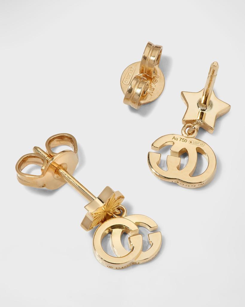 商品Gucci|18k Yellow Gold Running G Star Earrings,价格¥6272,第6张图片详细描述