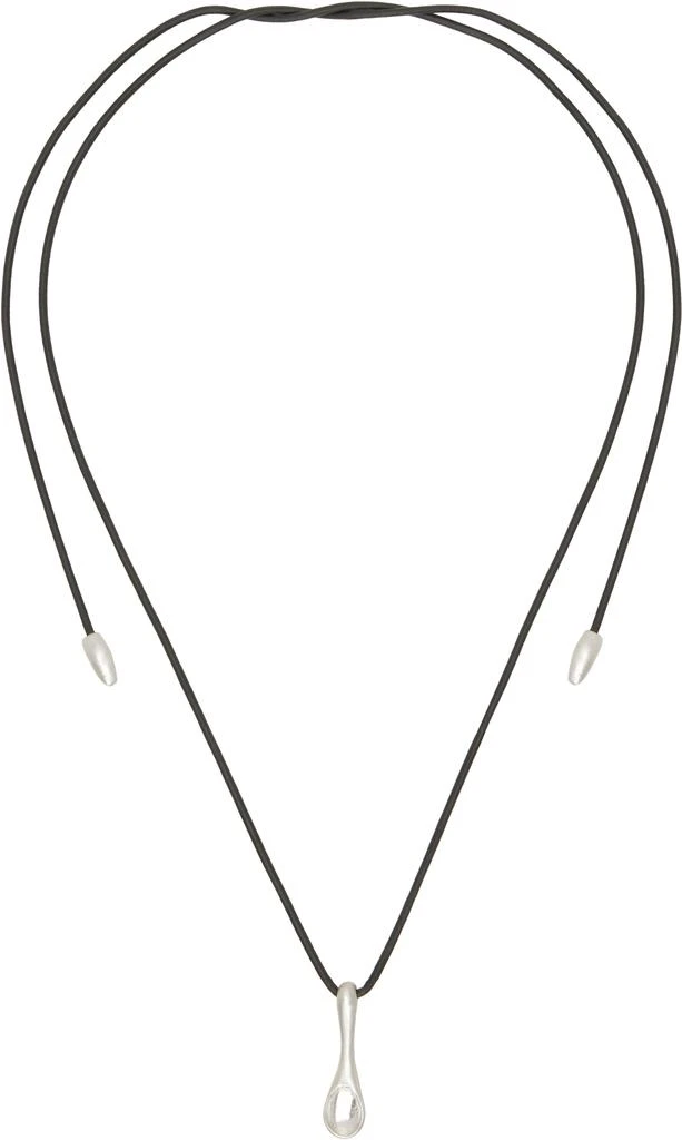 商品Dunton Ellerkamp|Black & Silver Spoon Pendant Necklace,价格¥2788,第1张图片