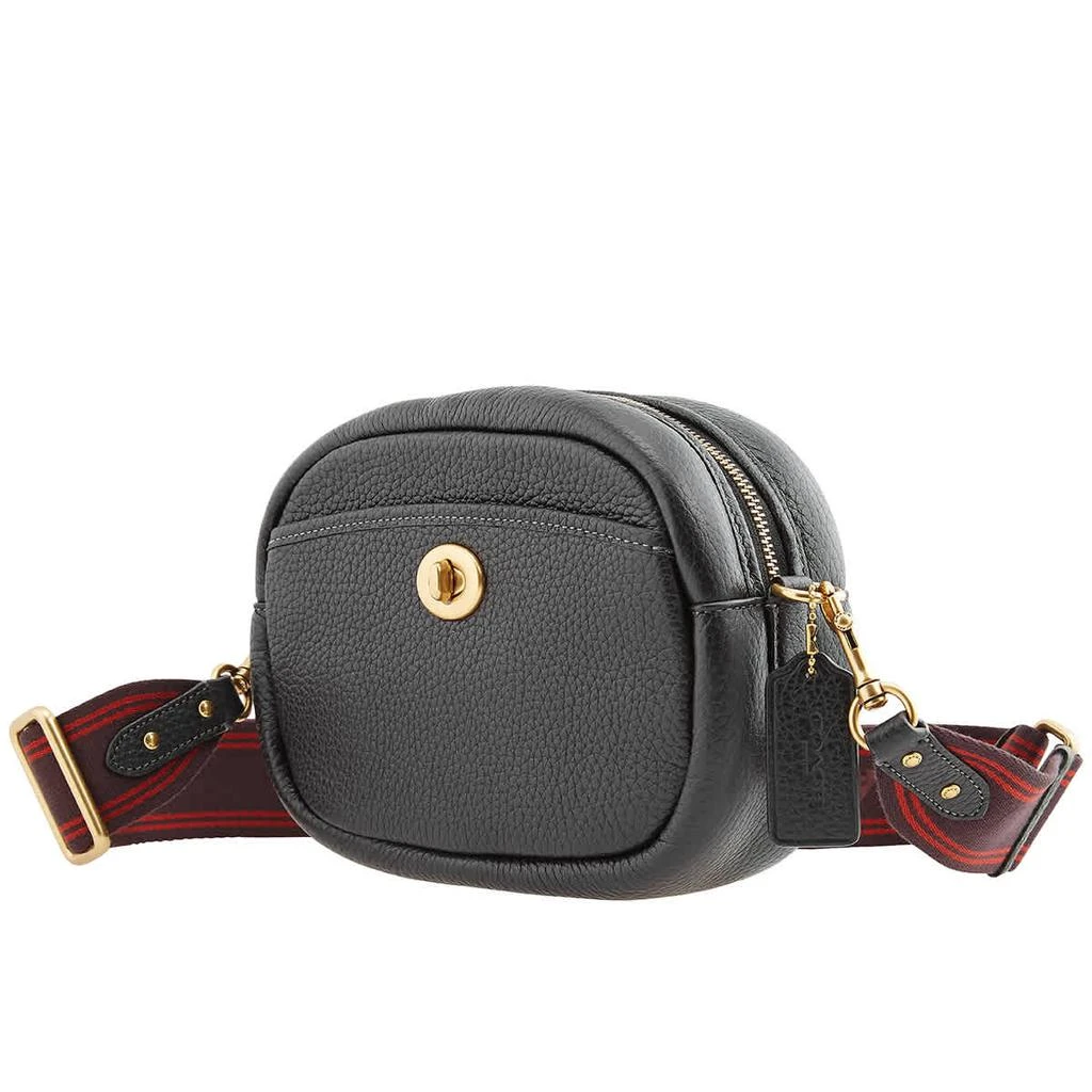 商品Coach|Black Ladies Camera Pebbled Crossbody Bag,价格¥1778,第1张图片