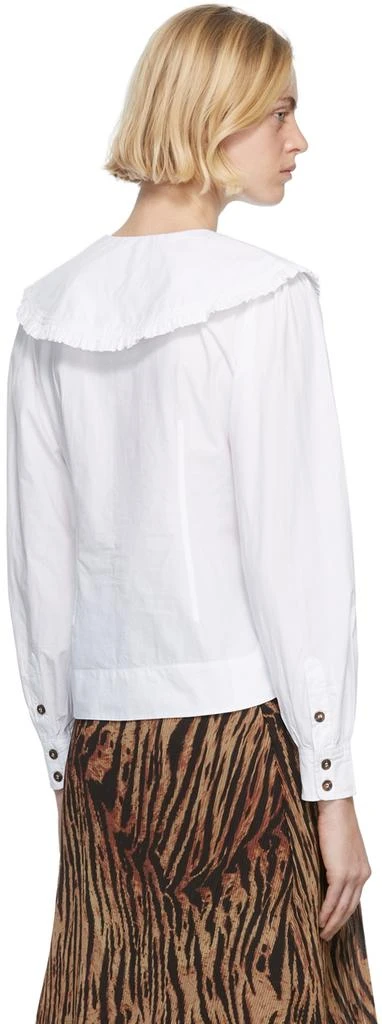 商品Ganni|White Balloon Sleeve Shirt,价格¥388,第3张图片详细描述