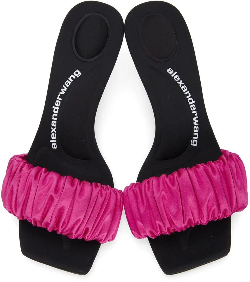 商品Alexander Wang|Pink Scrunchie Jessie Heeled Sandals,价格¥1887,第5张图片详细描述