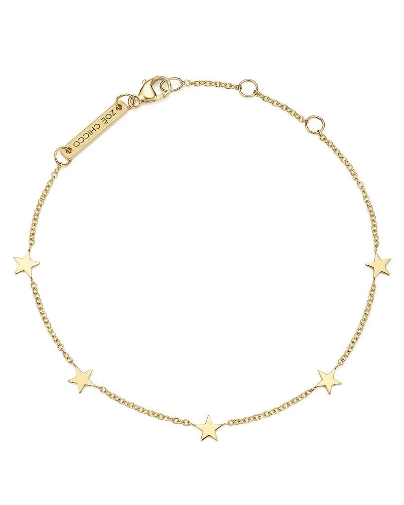 商品Zoe Chicco|Zoe Chicco 14K Yellow Gold Star Bracelet,价格¥4518,第1张图片