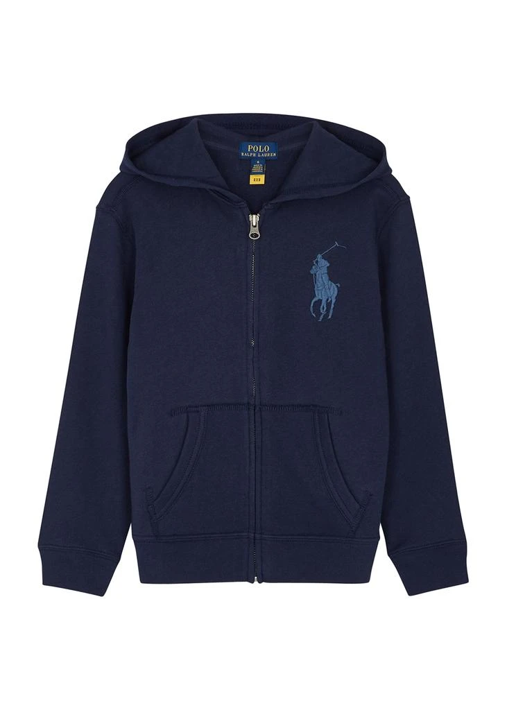 商品Ralph Lauren|KIDS Navy hooded cotton sweatshirt (1.5-6 years),价格¥461,第1张图片