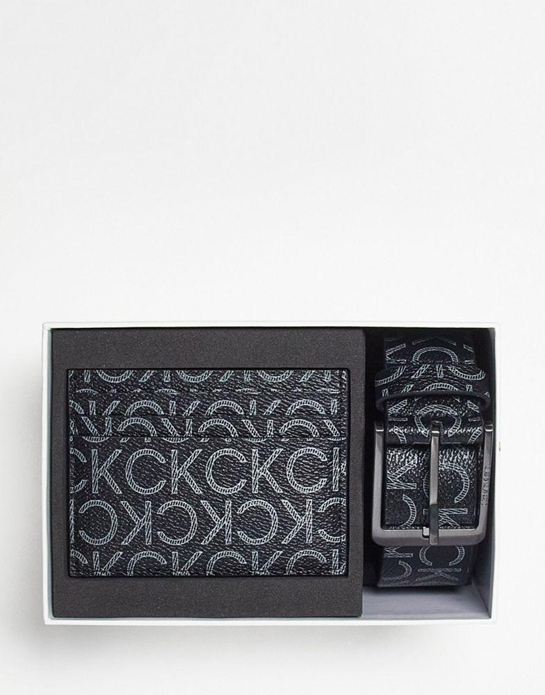 Calvin Klein monogram belt and cardholder giftpack商品第1张图片规格展示