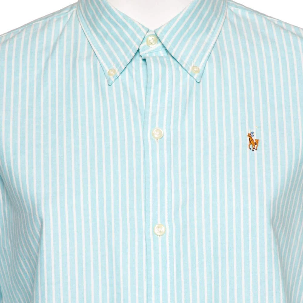 商品[二手商品] Ralph Lauren|Ralph Lauren Blue Striped Cotton Button Front Slim Fit Shirt L,价格¥796,第4张图片详细描述