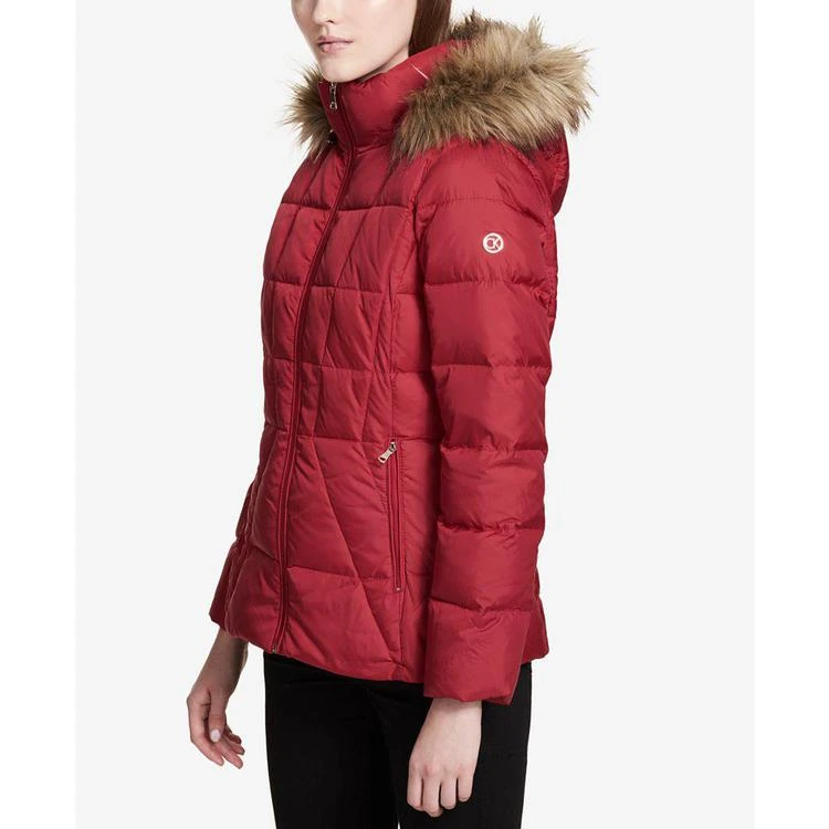 商品Calvin Klein|Petite Faux-Fur-Lined Down Coat,价格¥823,第5张图片详细描述