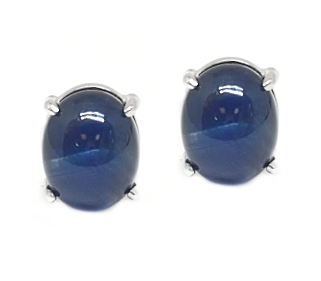 商品Andreoli|Blue Sapphire Cabochon Stud Earrings,价格¥53271,第1张图片