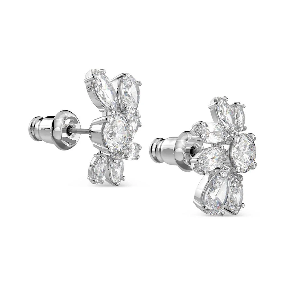 商品Swarovski|Silver-Tone Crystal Flower Stud Earrings,价格¥554,第3张图片详细描述