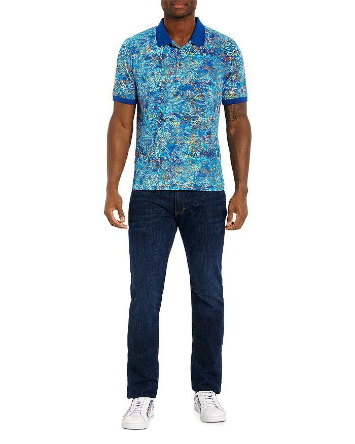 商品Robert Graham|In Deep Water Cotton Printed Classic Fit Polo Shirt,价格¥749,第5张图片详细描述