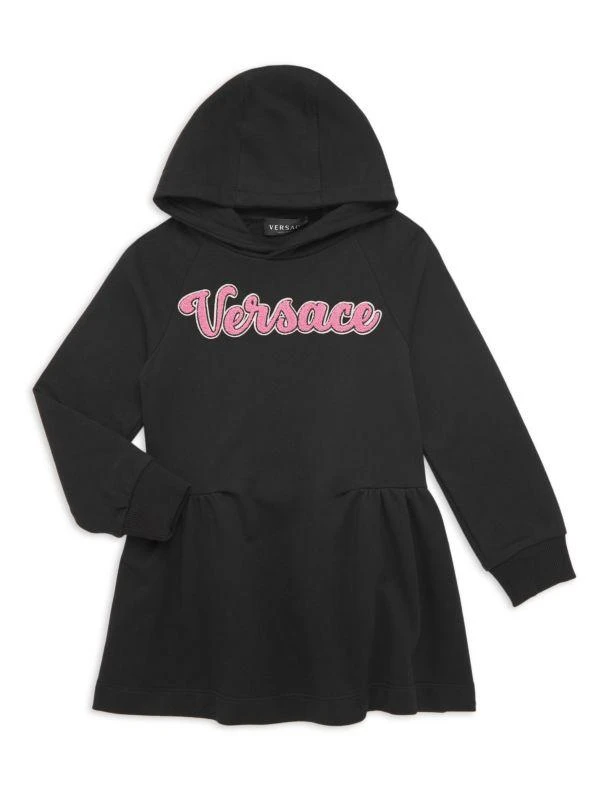 商品Versace|Little Girl's & Girl's Chenille Logo Sweatshirt Dress,价格¥833,第1张图片