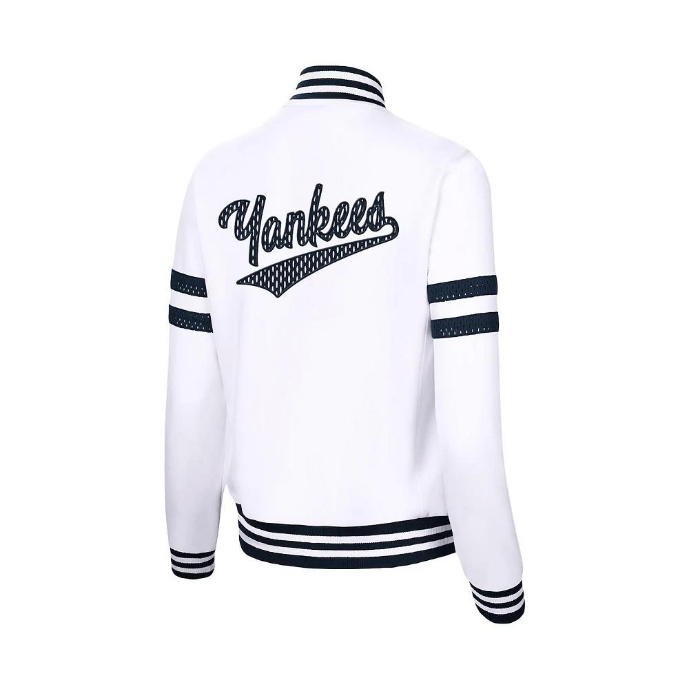 商品G-III 4Her by Carl Banks|Women's White New York Yankees Pre-Game Full-Zip Track Jacket,价格¥558,第3张图片详细描述