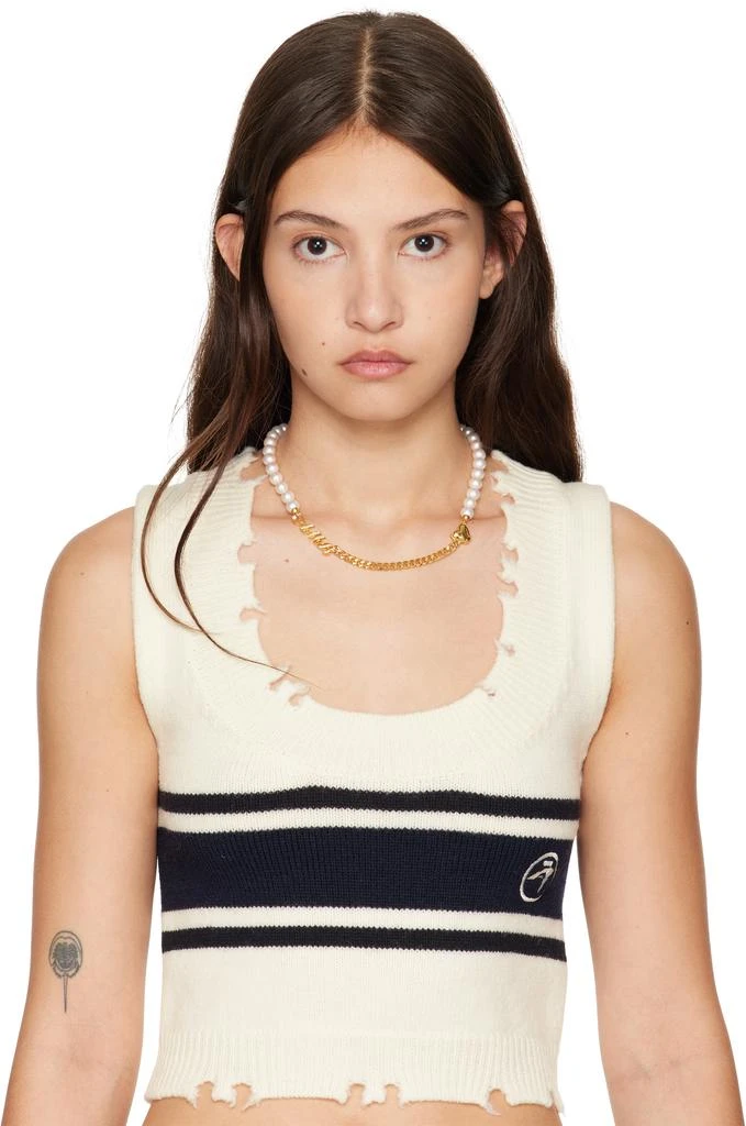商品Ambush|White & Gold Pearl Chain Mix Necklace,价格¥1386,第2张图片详细描述