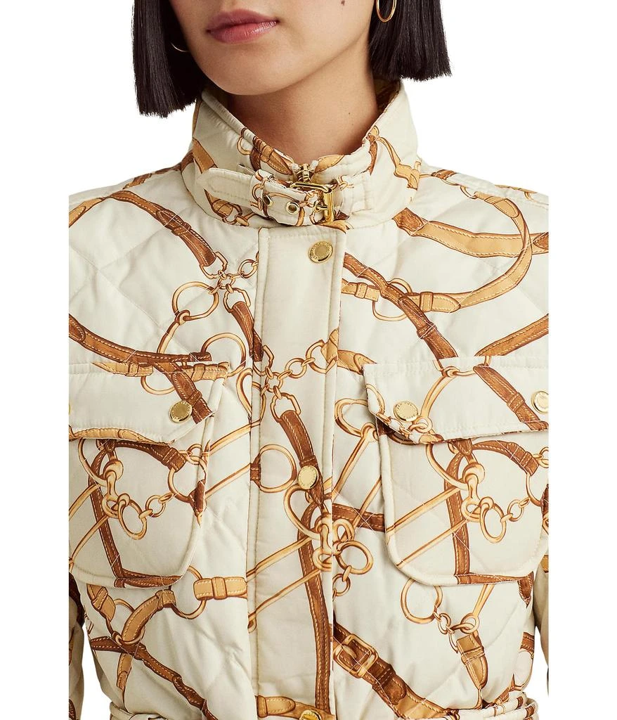 商品Ralph Lauren|Belting-Print Diamond-Quilted Down Coat,价格¥1896,第3张图片详细描述