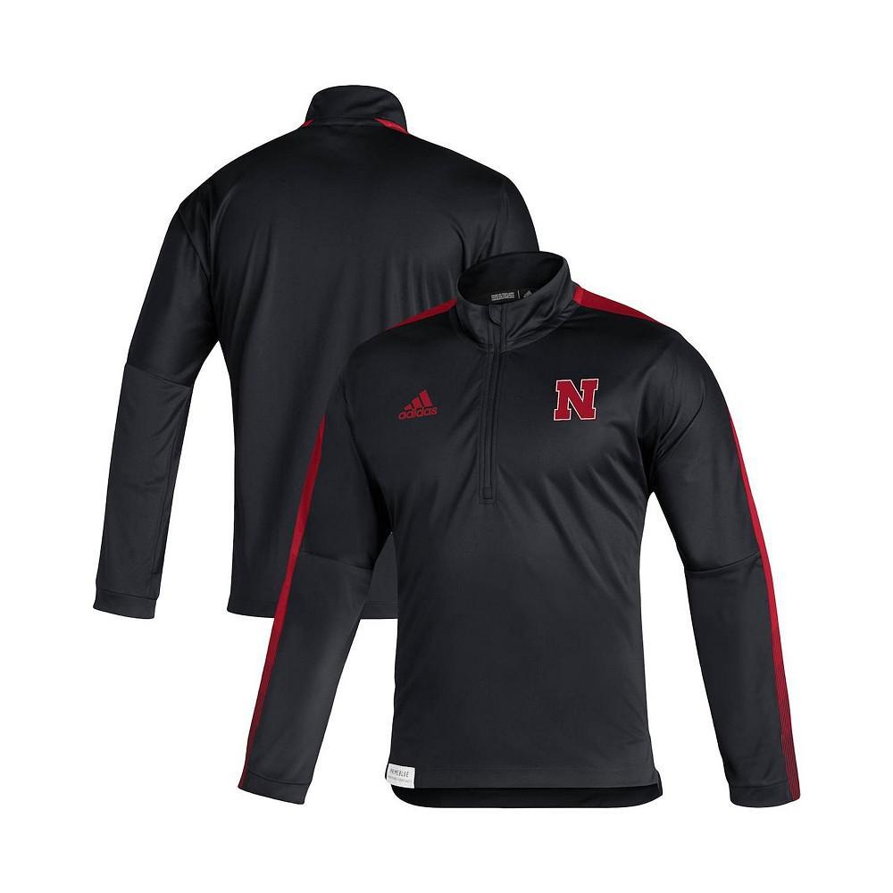 商品Adidas|Men's Black Nebraska Huskers 2021 Sideline Quarter-Zip Jacket,价格¥555,第1张图片